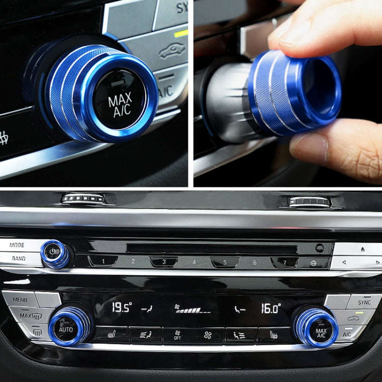 3 PCS / Set Air Conditioning Knob Metal Decorative Ring for BMW X3 / X4 / 5 Series / 7 Series / 6...