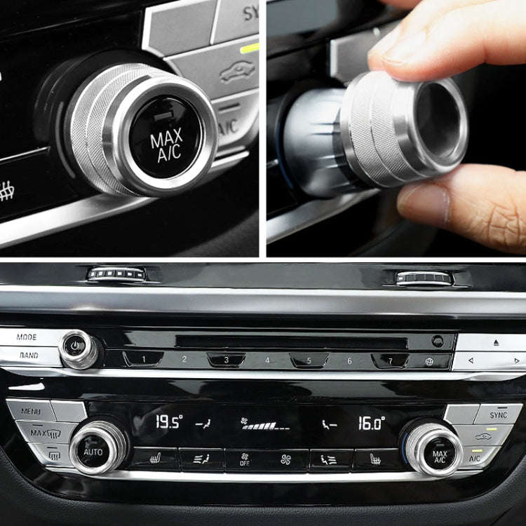 3 PCS / Set Air Conditioning Knob Metal Decorative Ring for BMW X3 / X4 / 5 Series / 7 Series / 6...