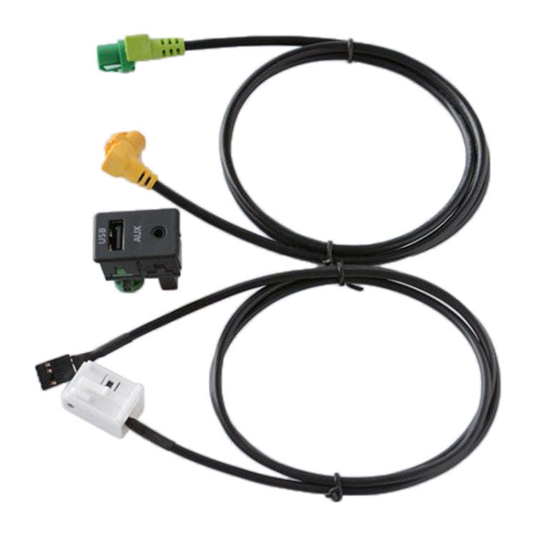 Car AUX USB Switch Holder + Cable Wiring Harness for Volkswagen Magotan / Touran / Polo / Touran ...