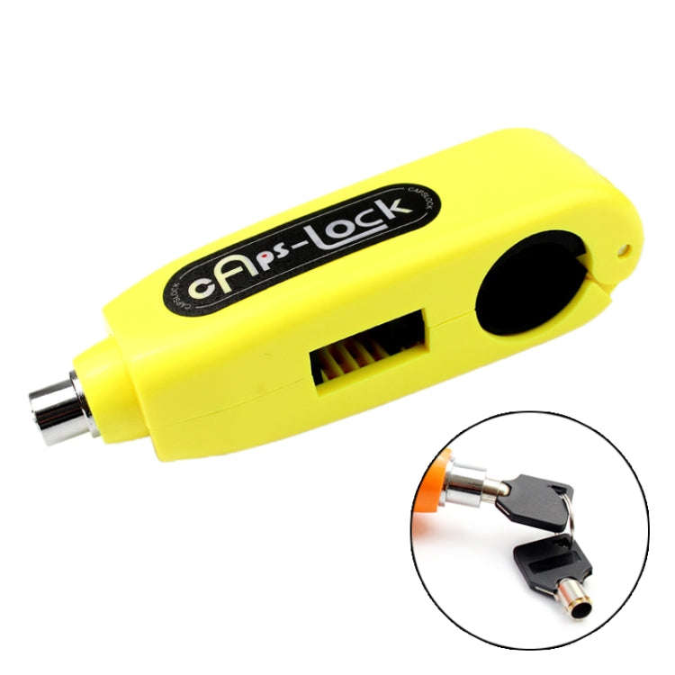Motorcycles Handle Anti-theft Lock Horn Lock (Yellow)