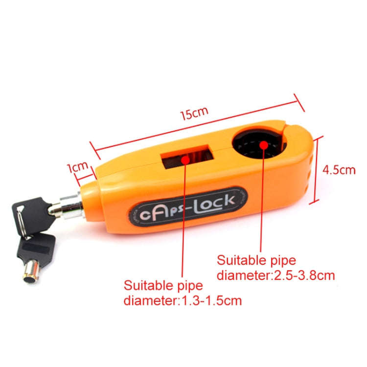 Motorcycles Handle Anti-theft Lock Horn Lock (Orange)