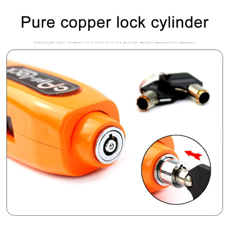 Motorcycles Handle Anti-theft Lock Horn Lock (Orange)
