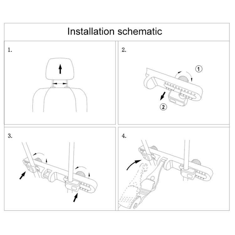 CSJY-3001 Car Children Safety Seat LATCH Interface Bracket Headrest Fixer