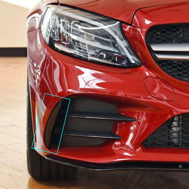 Car Front Wind Knife Decoration Sticker Strip for Mercedes-Benz C Class C180L/C260L/C300L (Black)