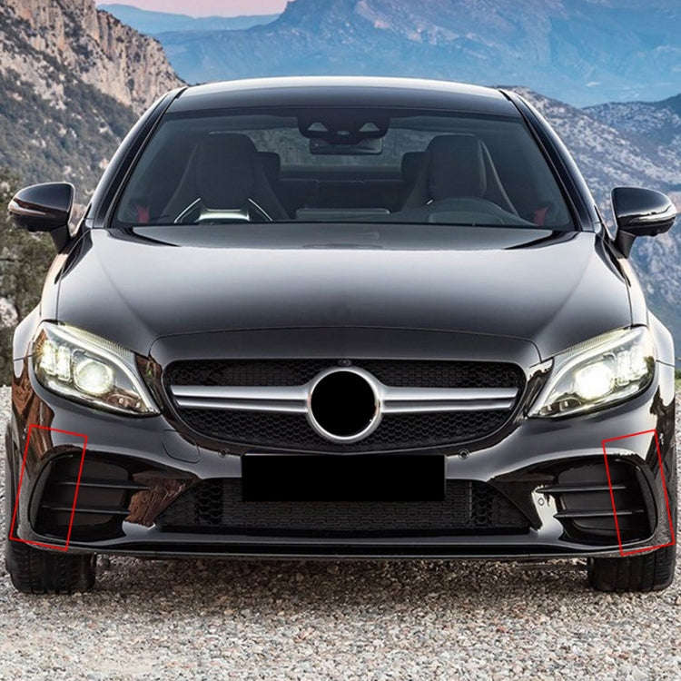 Car Front Wind Knife Decoration Sticker Strip for Mercedes-Benz C Class C180L/C260L/C300L (Black)