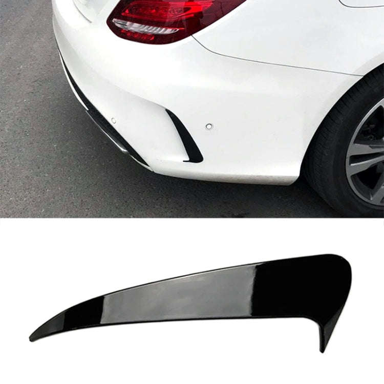 Car Rear Bumper Air Outlet Wind Knife Blade Decoration Sticker Strip for Mercedes-Benz C Class W2...
