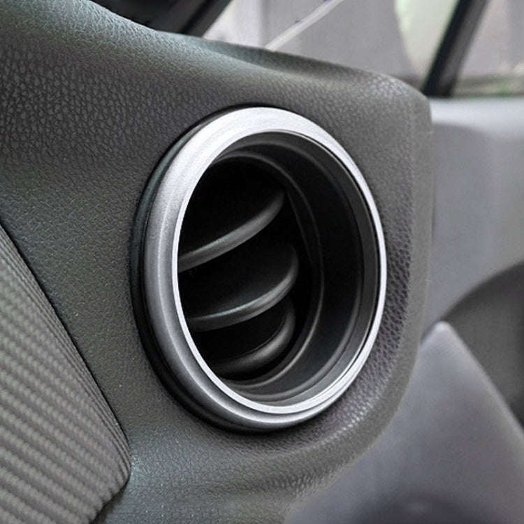 2 PCS Car Air Conditioner Air Outlet Decorative Ring for Subaru BRZ Outback / Toyota 86(Silver)