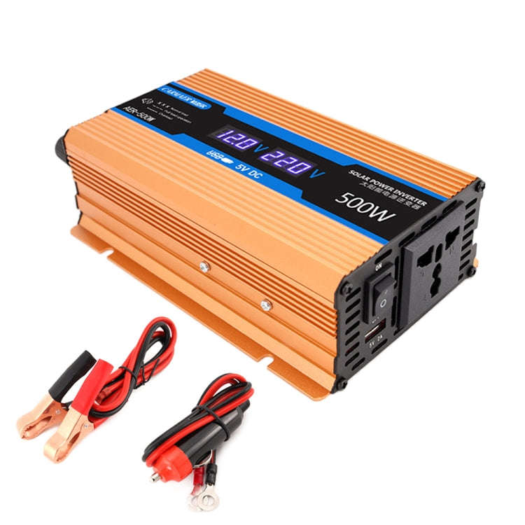 Carmaer Modified Sine Wave 12V to 220V 500W Car Multi-function Double Digital Display Inverter Ho...