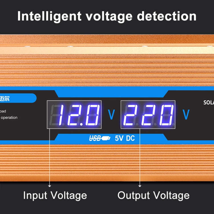 Carmaer Modified Sine Wave 24V to 220V 1200W Car Multi-function Double Digital Display Inverter H...