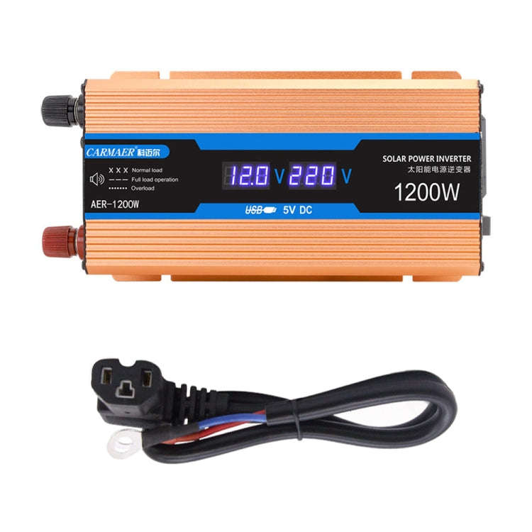 Carmaer Modified Sine Wave 48V to 220V 1200W Car Multi-function Double Digital Display Inverter H...