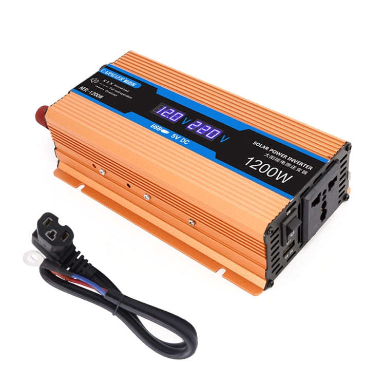 Carmaer Modified Sine Wave 60V to 220V 1200W Car Multi-function Double Digital Display Inverter H...