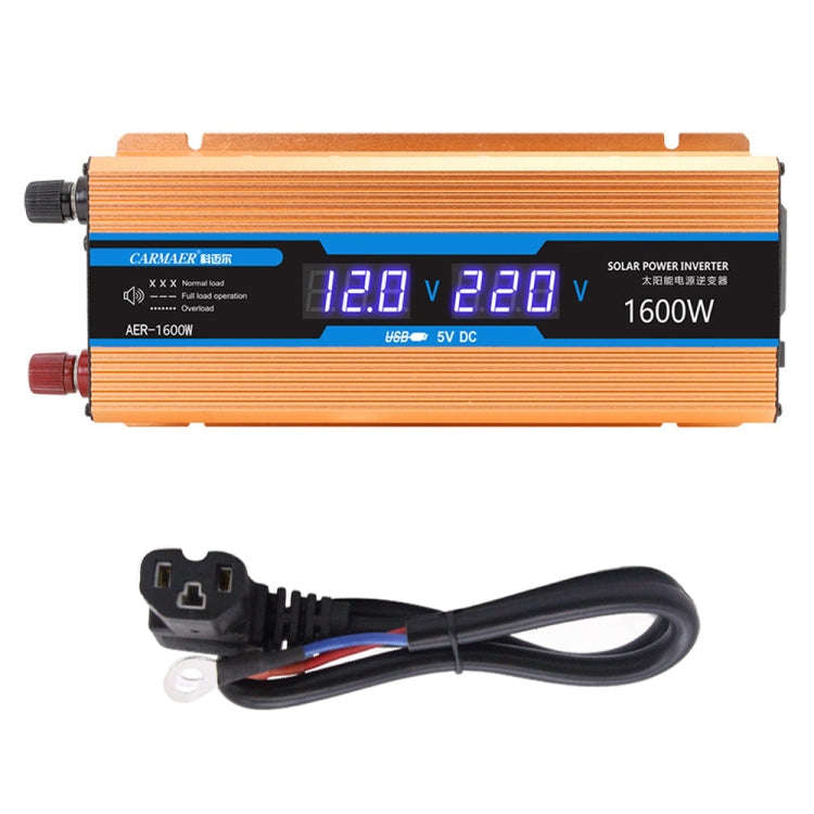 Carmaer Modified Sine Wave 48V to 220V 1600W Car Multi-function Double Digital Display Inverter H...