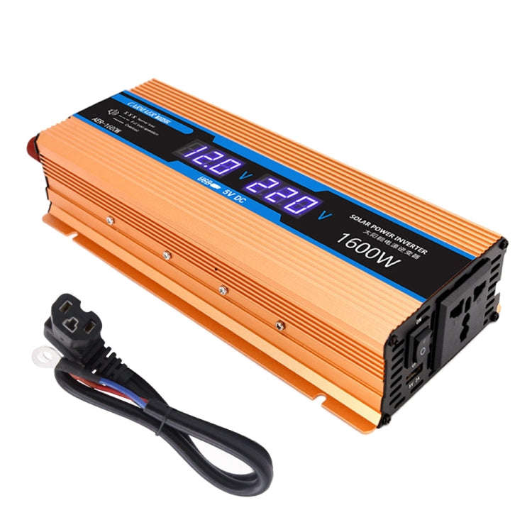 Carmaer Modified Sine Wave 60V to 220V 1600W Car Multi-function Double Digital Display Inverter H...