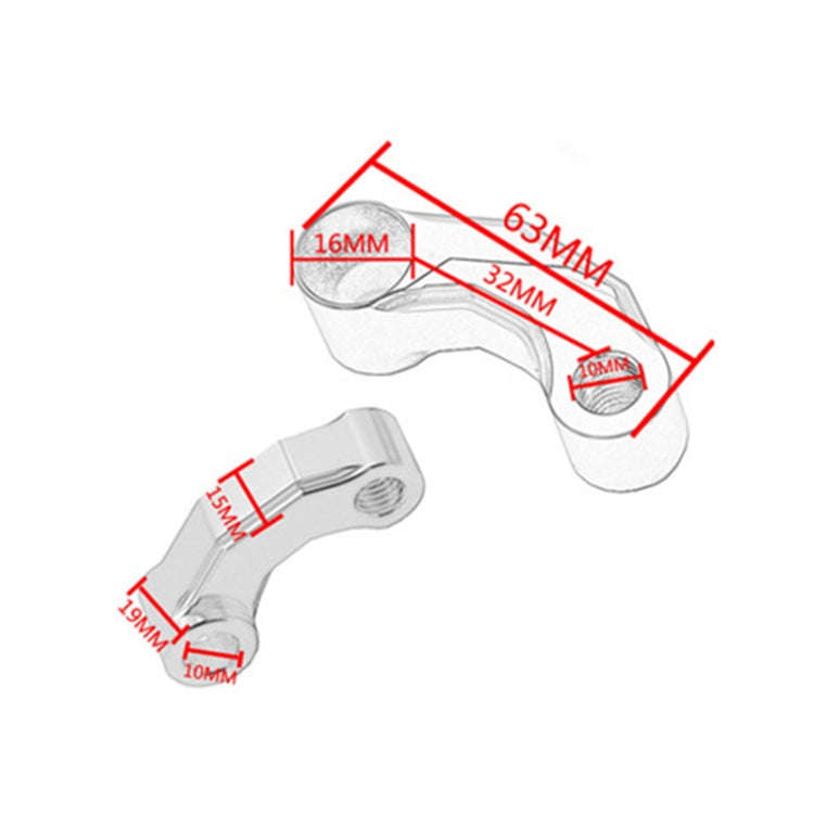 SF-YSZ-2 Mirror Code Motorcycle Modification Aluminum Alloy CNC Rearview Extension Bracket Set (T...
