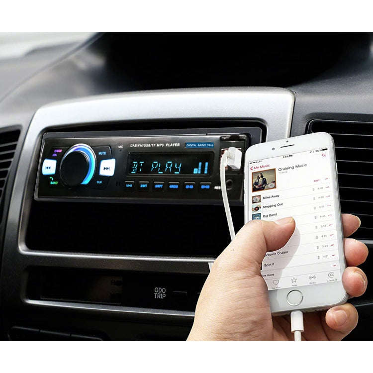 1-Din Car DAB Radio Player Stereo System FM Receiver, Support Bluetooth & U Disk & MP3 & TF Card