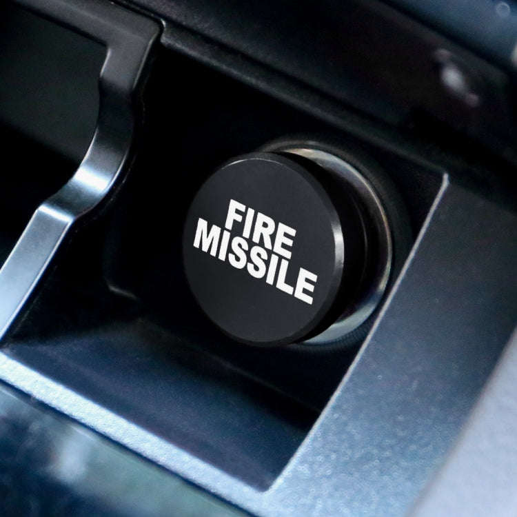 2 PCS Car / Motorcycle FIRE MISSILE Letter Metal Cigarette Lighter Dust Cover (Black)