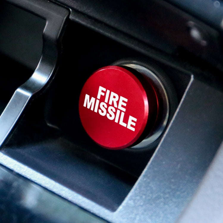 2 PCS Car / Motorcycle FIRE MISSILE Letter Metal Cigarette Lighter Dust Cover (Red)