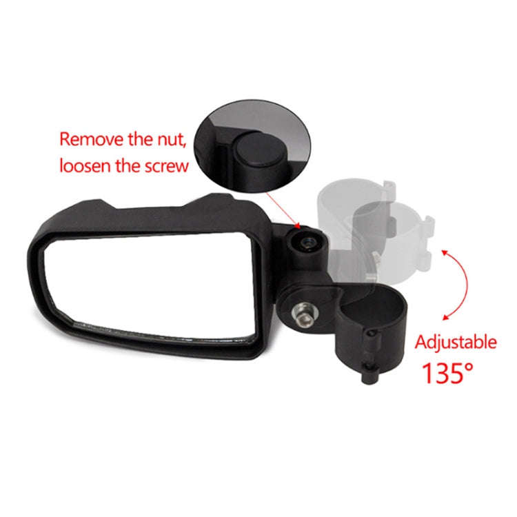 Pair All-terrain Vehicles Wide Field View 2.0 inch Rearview Mirror Side Reflector Mirror for UTV ...