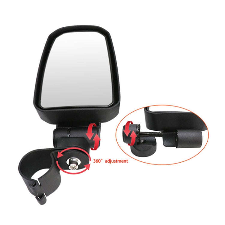 Pair All-terrain Vehicles Wide Field View 2.0 inch Rearview Mirror Side Reflector Mirror for UTV ...