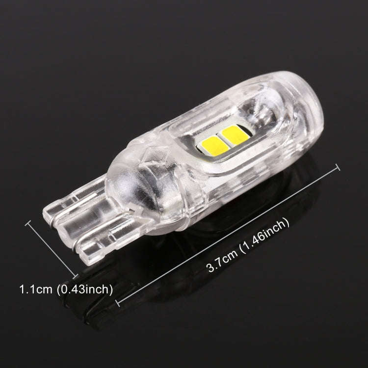 10 PCS T10 DC12V / 1W Car Clearance Light 5LEDs SMD-3030 Lamp Beads (White Light)