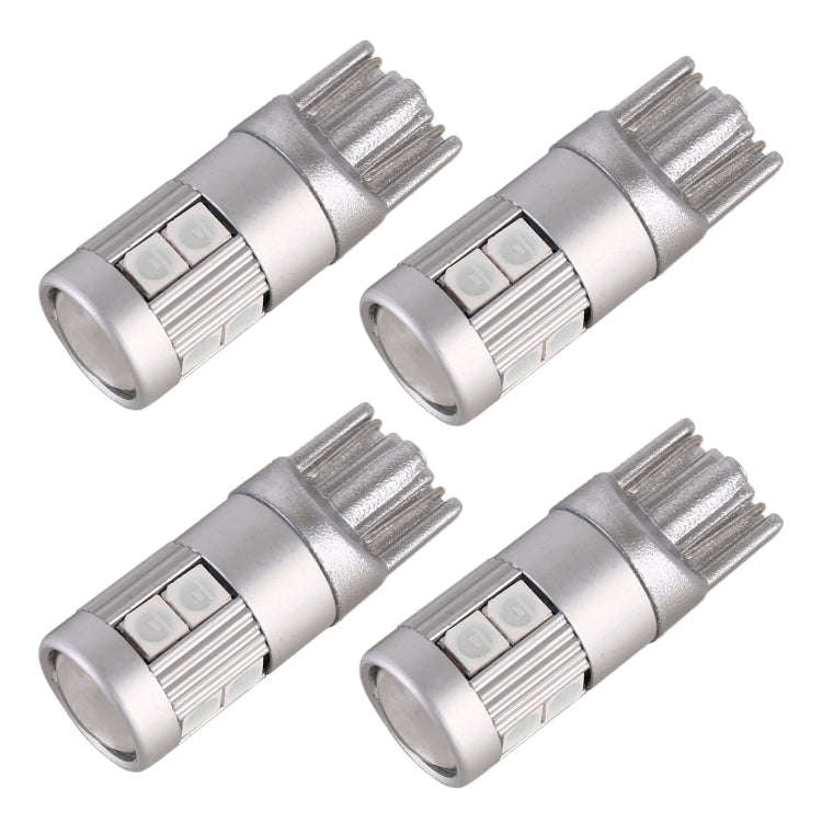 4 PCS T10 DC12V / 2W Car Clearance Light 9LEDs SMD-3030 Lamp Beads (Blue Light)