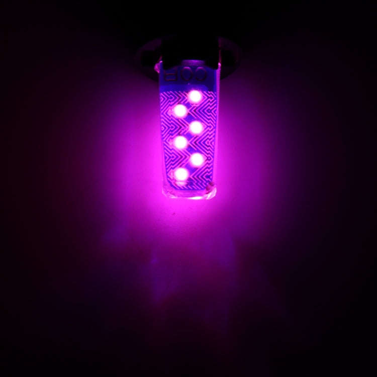 10 PCS T10 DC12V / 1.2W Car Clearance Light 12LEDs COB Lamp Beads (Pink Light)