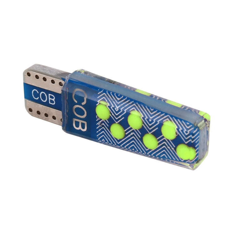 10 PCS T10 DC12V / 1.2W Car Clearance Light 12LEDs COB Lamp Beads (Green Light)