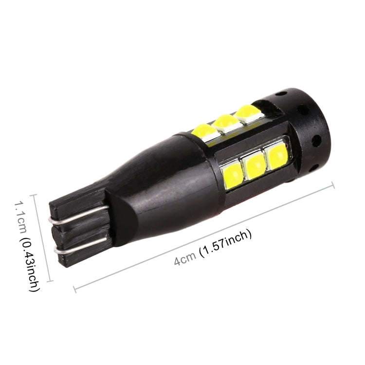 2 PCS T10 DC12V / 6.5W Car Clearance Light 15LEDs SMD-3030 Lamp Beads (White Light)