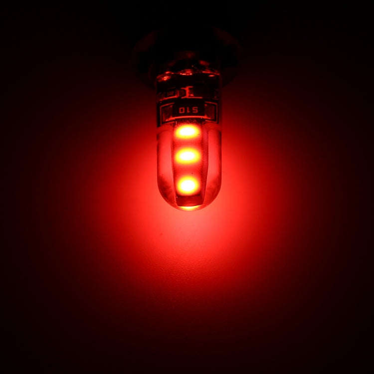 10 PCS T10 DC12V / 1W Car Clearance Light COB Lamp Beads (Red Light)
