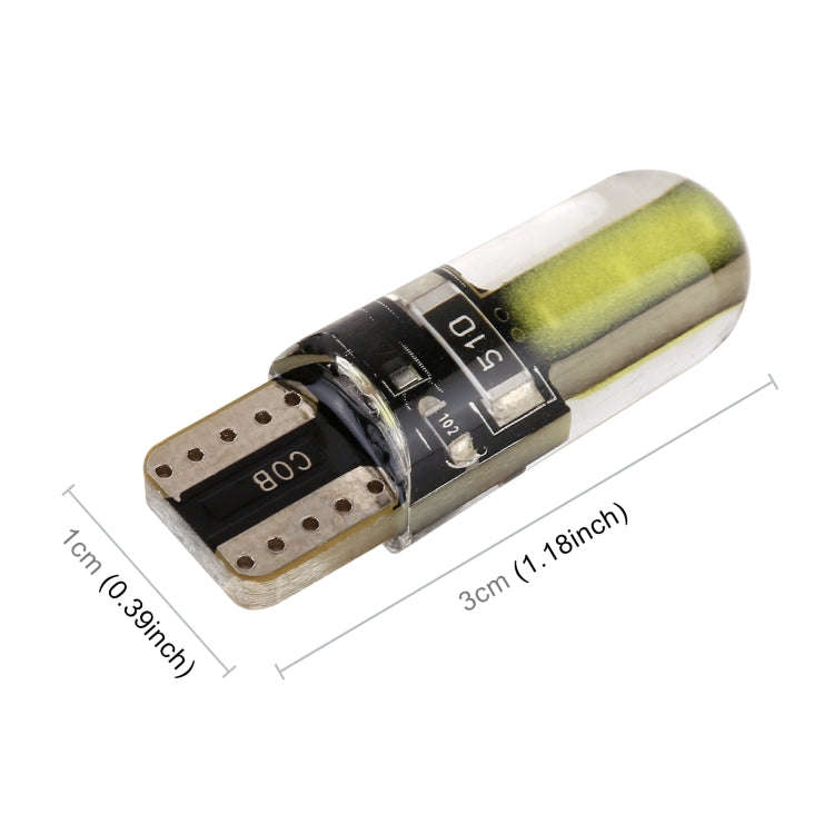 10 PCS T10 DC12V / 1W Car Clearance Light COB Lamp Beads (White Light)