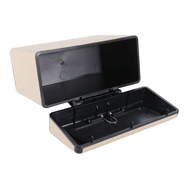 Car Plastic Trash Can Large Capacity Interior Accessories Box (Beige)