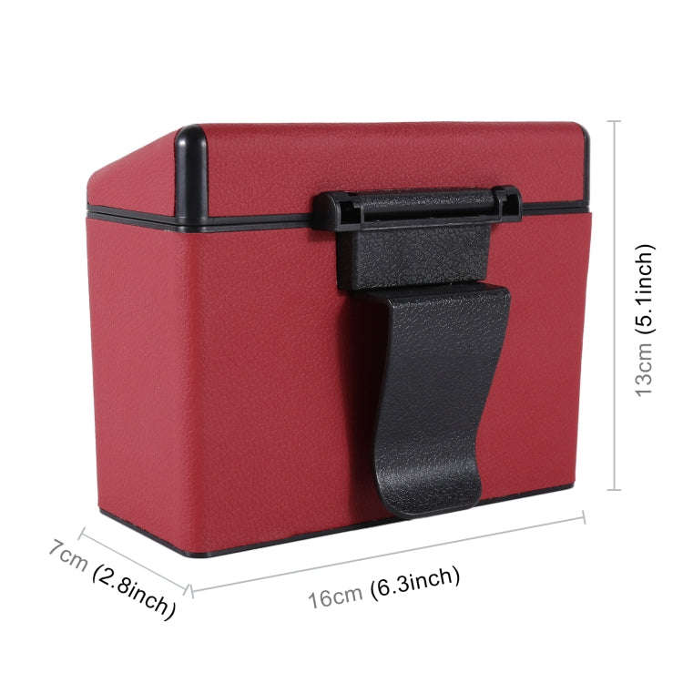 Car Plastic Trash Can Large Capacity Interior Accessories Box (Red)