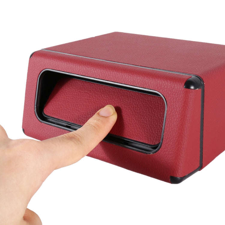 Car Plastic Trash Can Large Capacity Interior Accessories Box (Red)
