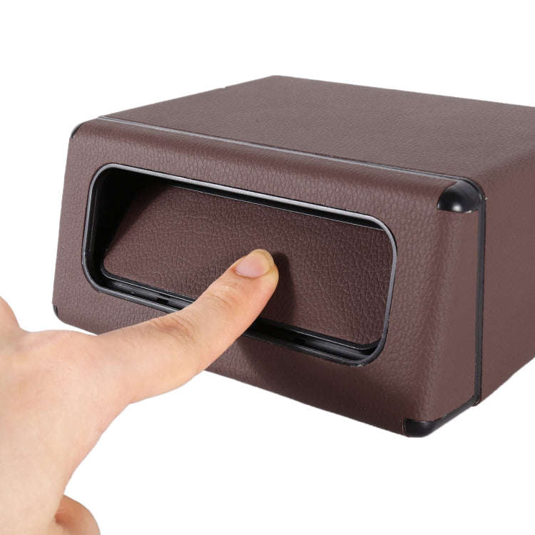 Car Plastic Trash Can Large Capacity Interior Accessories Box (Brown)