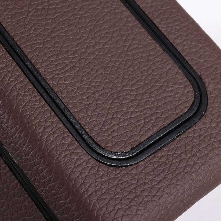 Car Plastic Trash Can Large Capacity Interior Accessories Box (Brown)