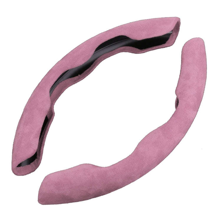 Car Universal Suede Steering Wheel Cover (Pink)