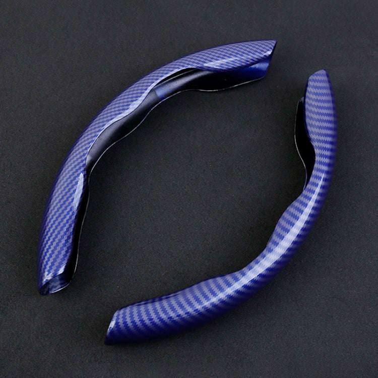 Car Universal Carbon Fiber Steering Wheel Cover (Blue)