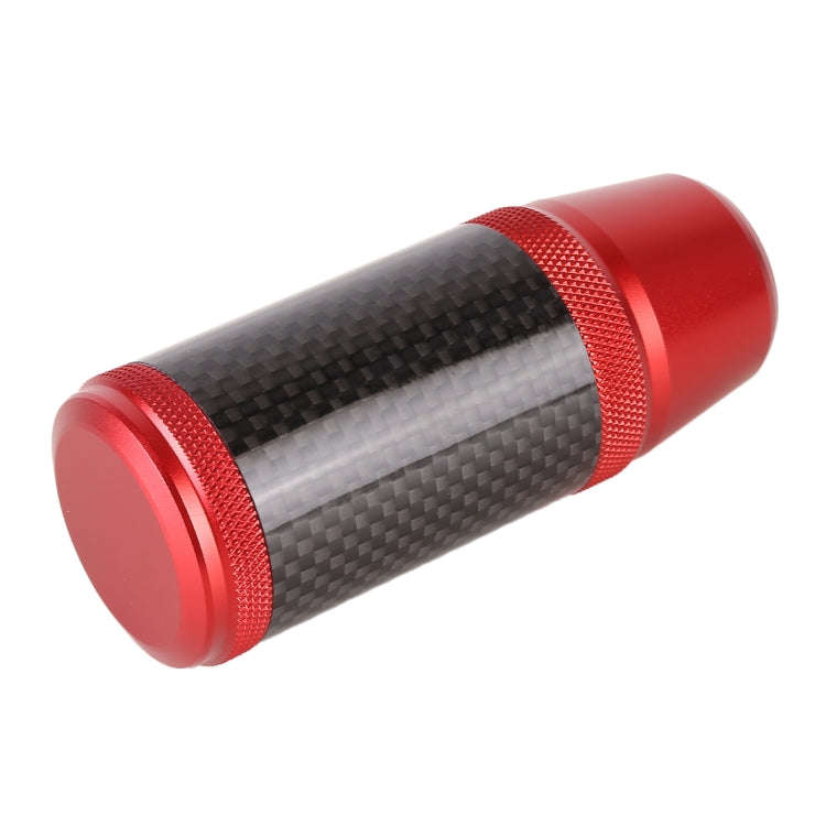 Universal Car Carbon Fiber Metal Gear Shift Knob (Red)