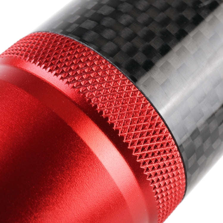 Universal Car Carbon Fiber Metal Gear Shift Knob (Red)