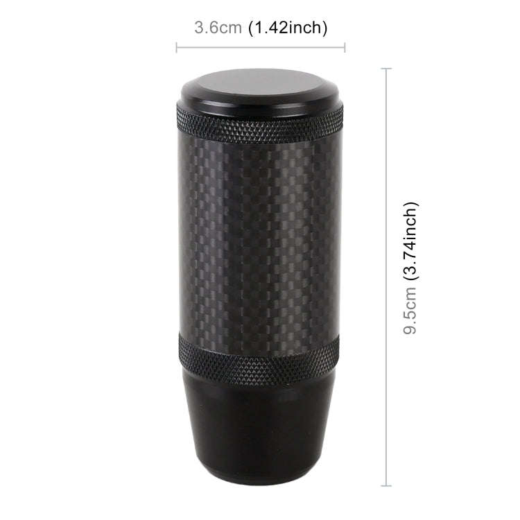 Universal Car Carbon Fiber Metal Gear Shift Knob(Black)