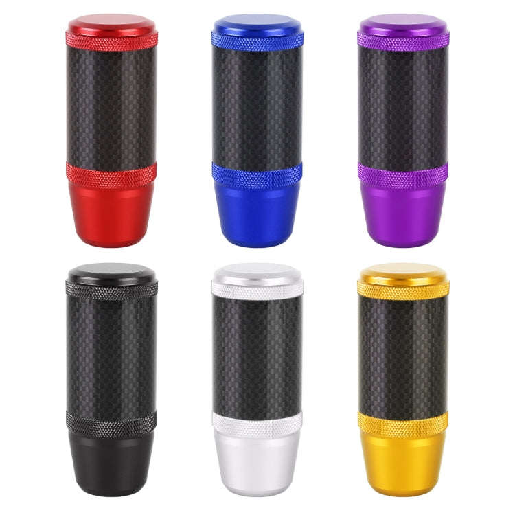 Universal Car Carbon Fiber Metal Gear Shift Knob (Silver)