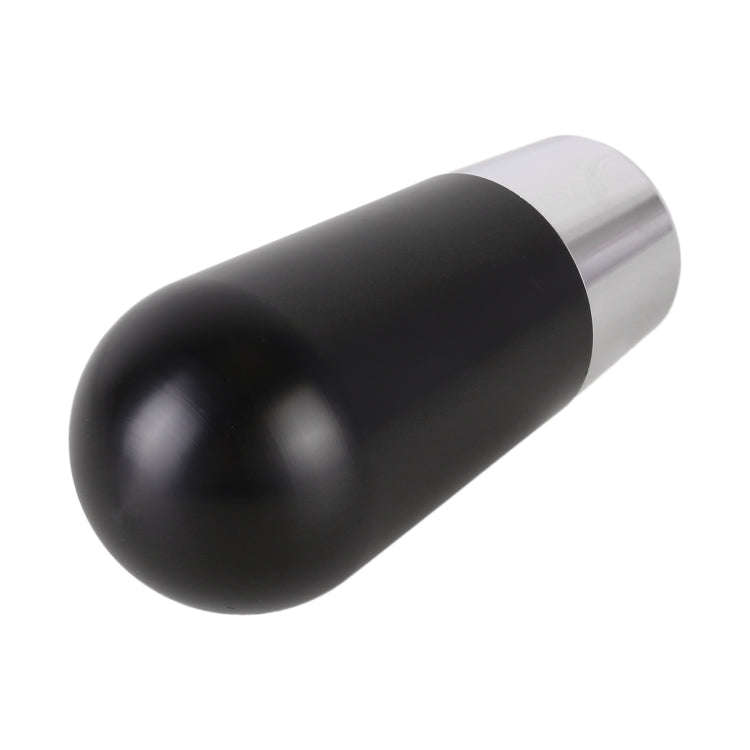 Universal Car Small Ellipsoid Resin + Carbon Fiber Metal Gear Shift Knob (Black)