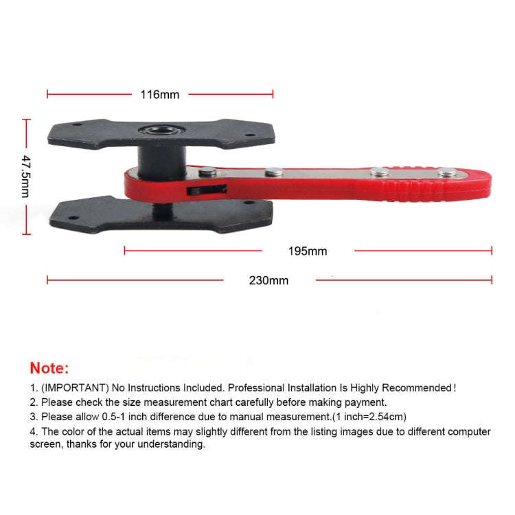 Car Ratchet Brake Piston Spreader Caliper Pad (Red)