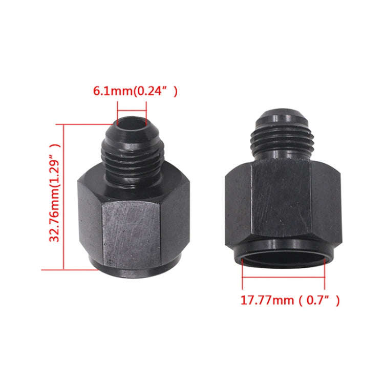 2pcs Car Oil Cooler Conversion Reducing Joint AN8 Female to AN6 Male Conversion Screw