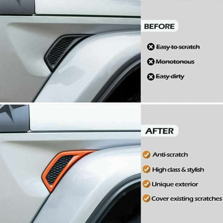 Car Fender Side Air Outlet Decorative Panel for Jeep Wrangler JL 2018-2020 (Mirror)
