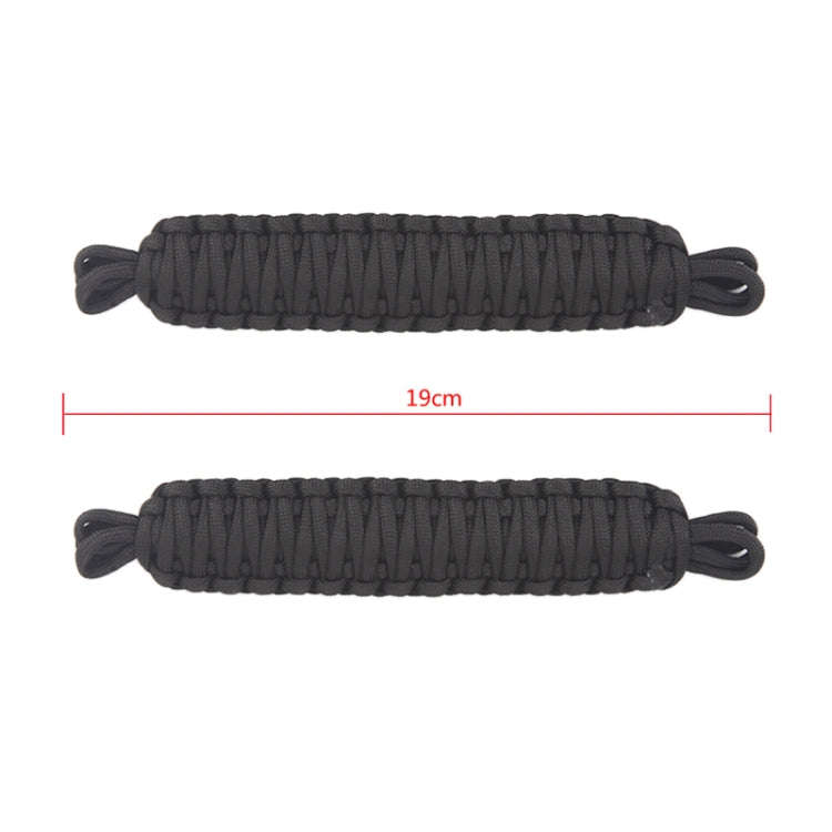 Pair Car Door Limit Braided Rope Strap for Jeep Wrangler (Black)