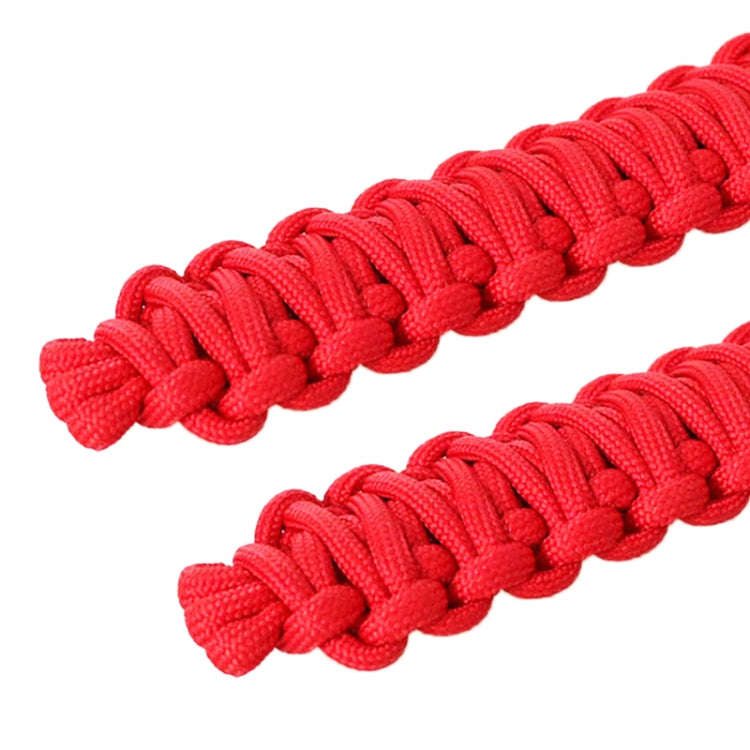 Pair Car Door Limit Braided Rope Strap for Jeep Wrangler (Red)