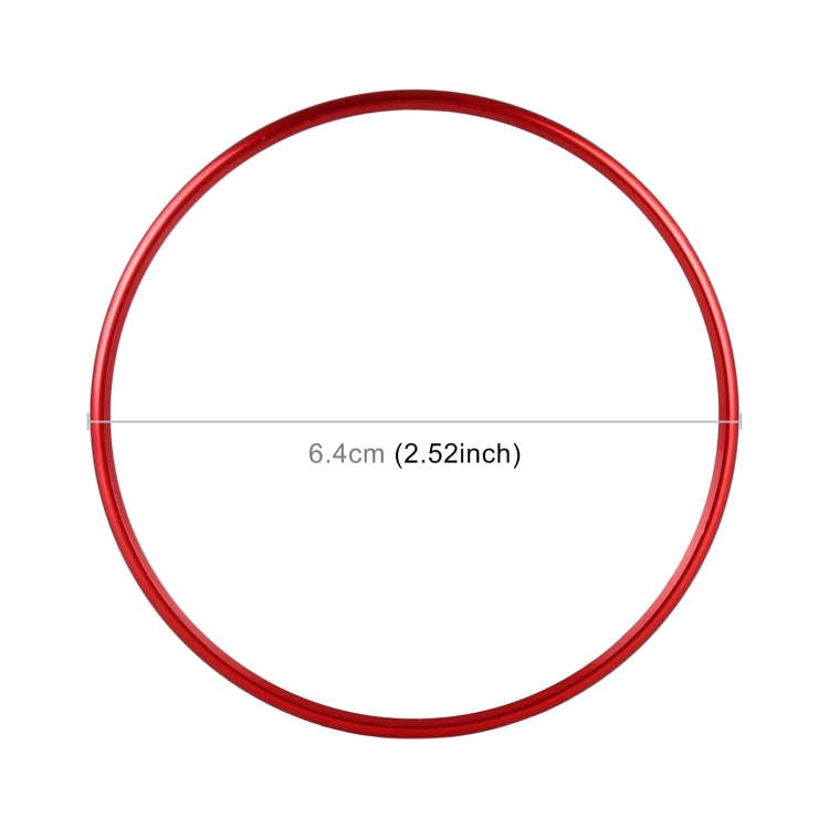 Car Headlight Switch Decorative Ring for Volkswagen Golf (Red)