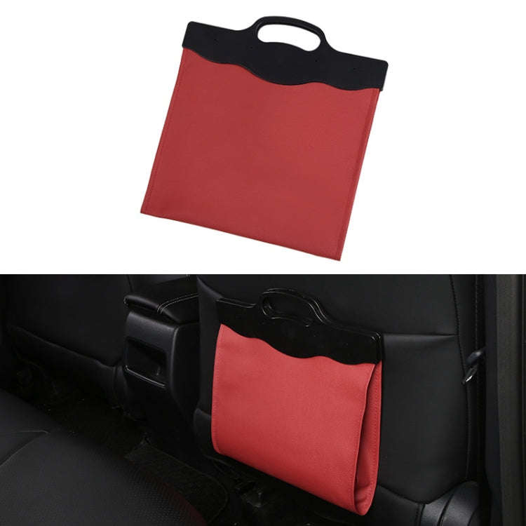 Car Multi-functional Hanging Front Trash Can with LED Light, 32 x 28cm (Wine Red)