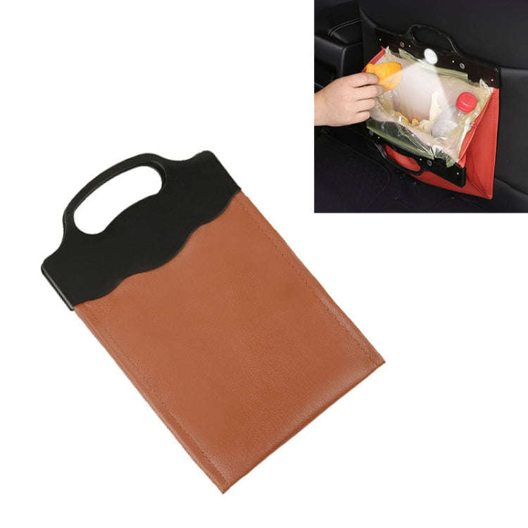 Car Multi-functional Hanging Front Trash Can with LED Light, 28 x 18cm (Brown)